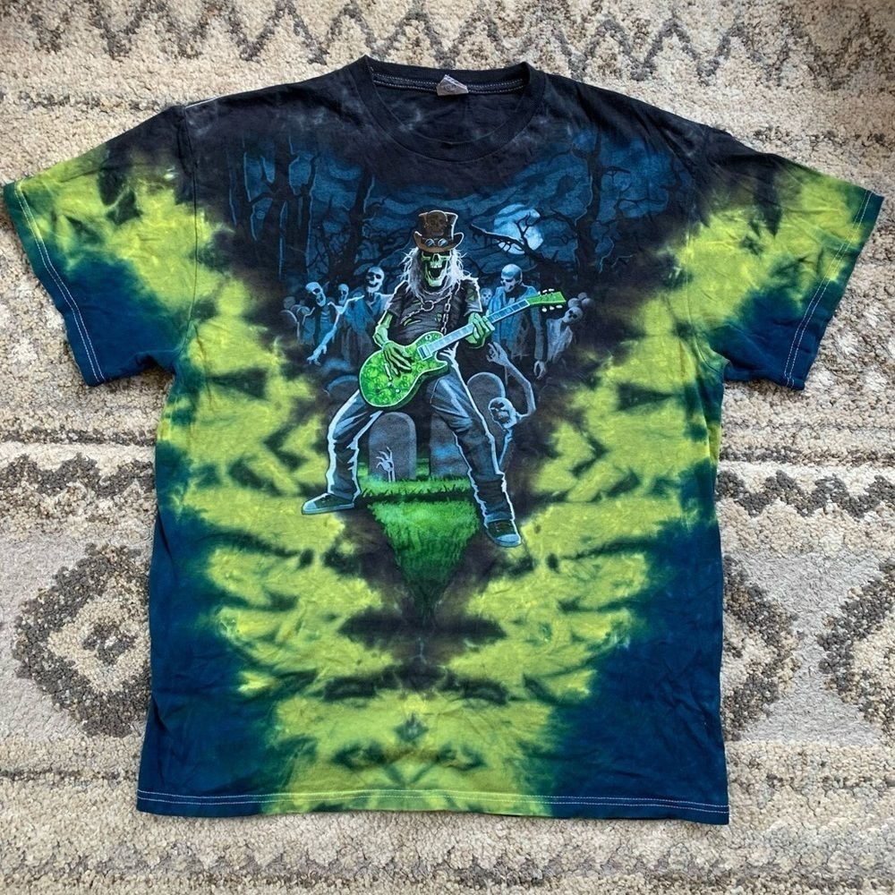 Zombie Rockstar Tie-Dye Short Sleeve T-Shirt Medium